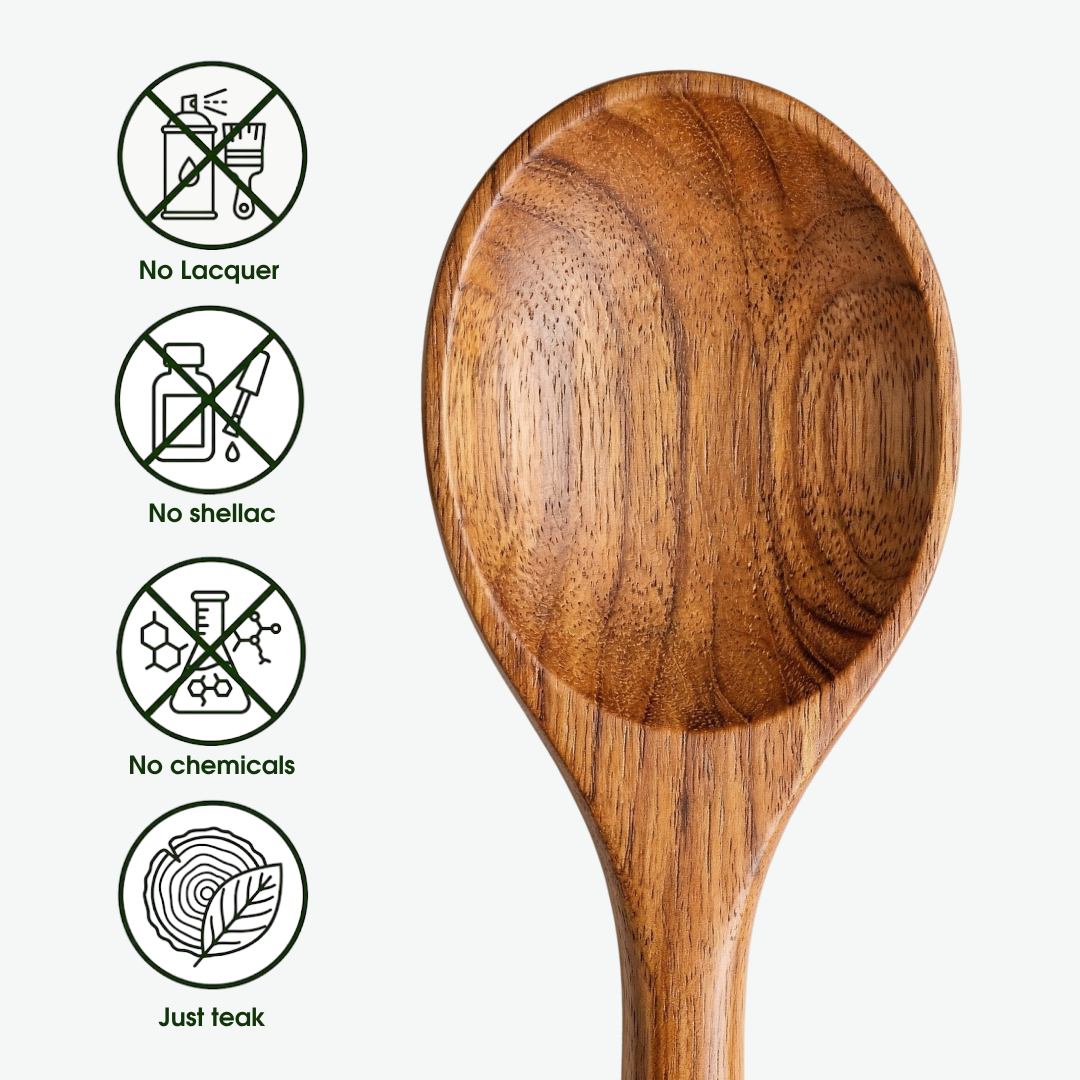7-Piece Teak Wood Utensil Set